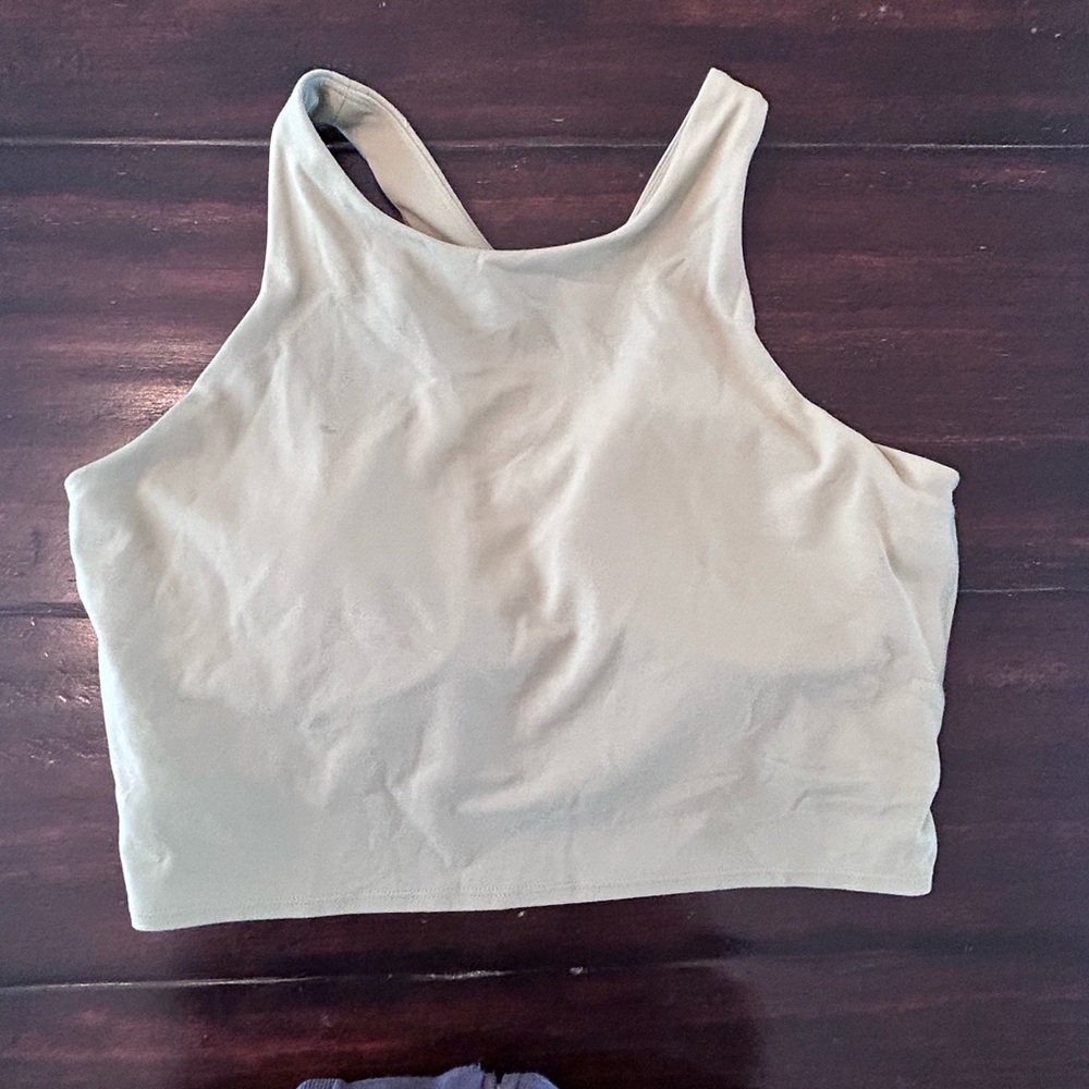 Green Athleta sports bra